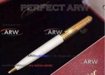 Perfect Replica AAA Cartier Pasha Pen White & Gold Ballpoint Pen